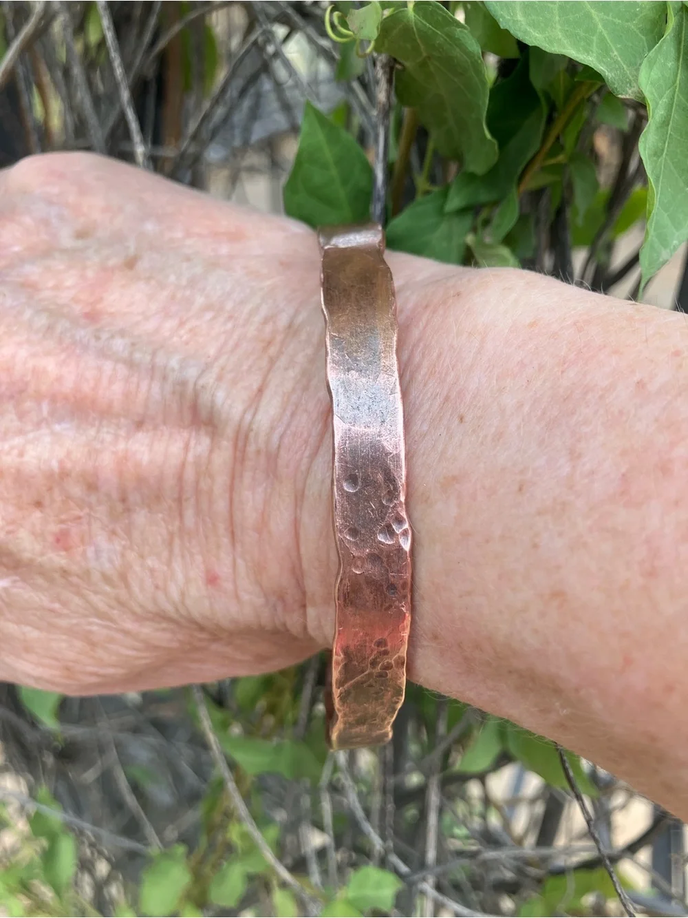 Forged by Fire Hammered Copper Cuff Bracelet